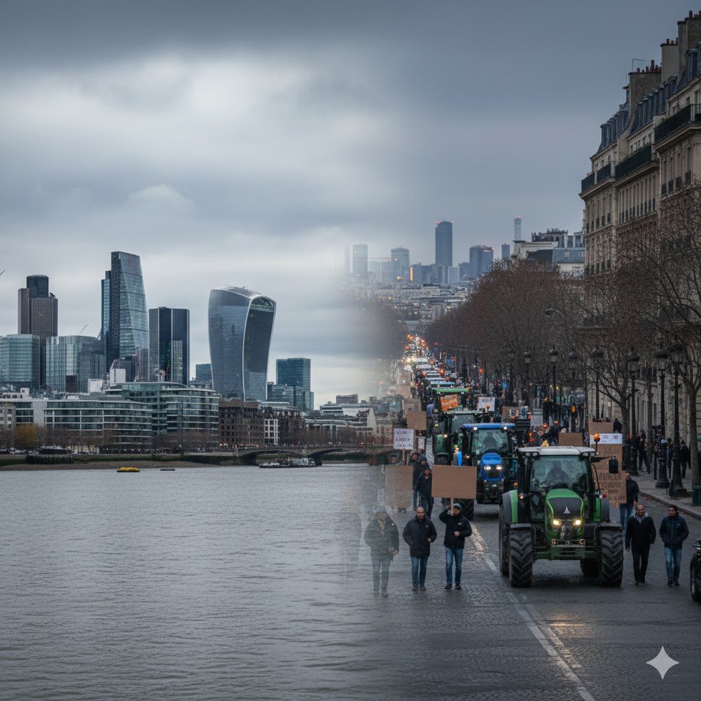 European markets slip as oil weighs on FTSE, farmers protest in Paris, Anta eyes Puma stake, UK wage growth cools.